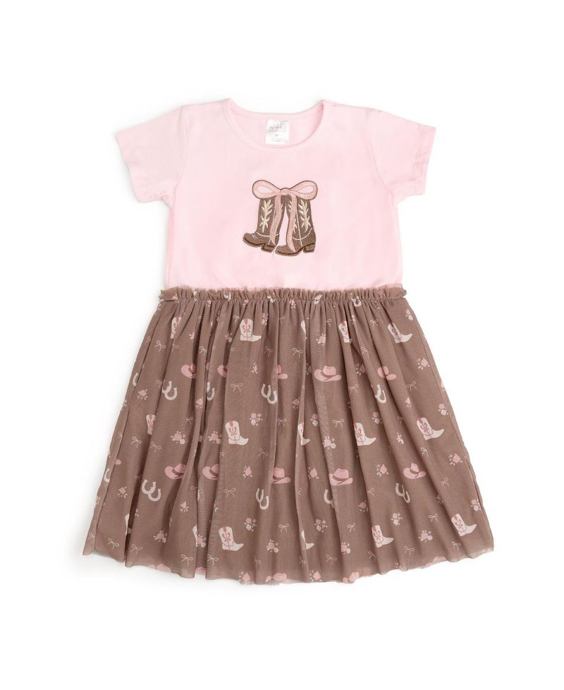 Baby Girls (12M-24M) Howdy Darling Western Short Sleeve Tutu Dress