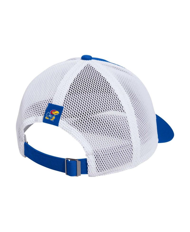 Men's Royal Kansas Jayhawks Mascot Block Letter Slouch Trucker Adjustable Hat