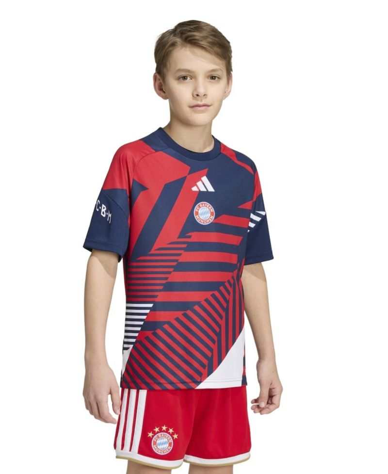 Big Boys and Girls Blue/Red Bayern Munich 2026/27 Pre-Match Home Training Jersey