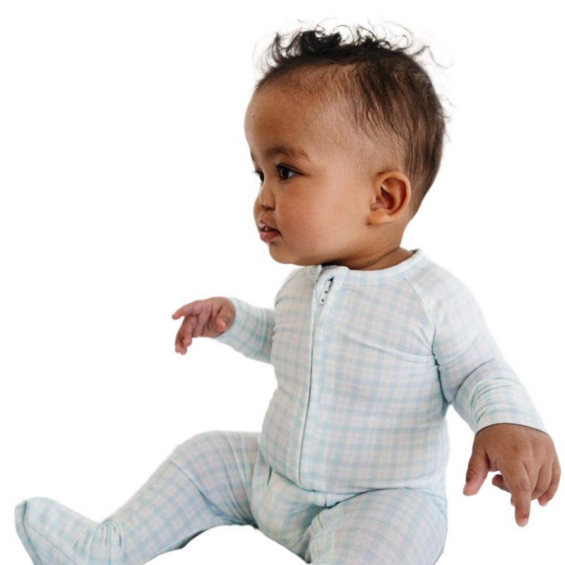 Boys Coastal Check Bamboo Sleeper