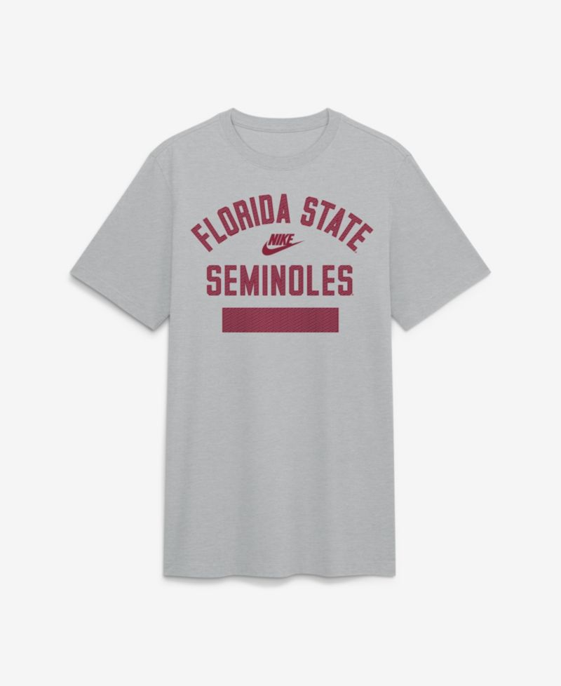 Men's Heather Gray Florida State Seminoles Arch Wordmark Legacy Tri-Blend T-Shirt
