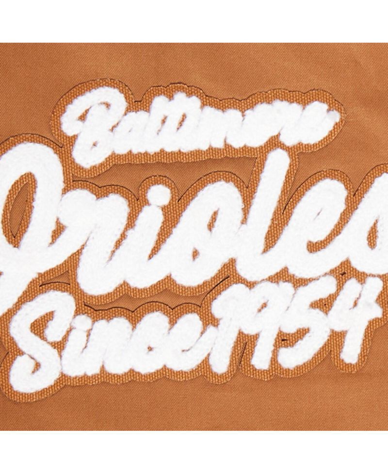 Men's Brown Baltimore Orioles Paint The City Twill Full-Zip Jacket