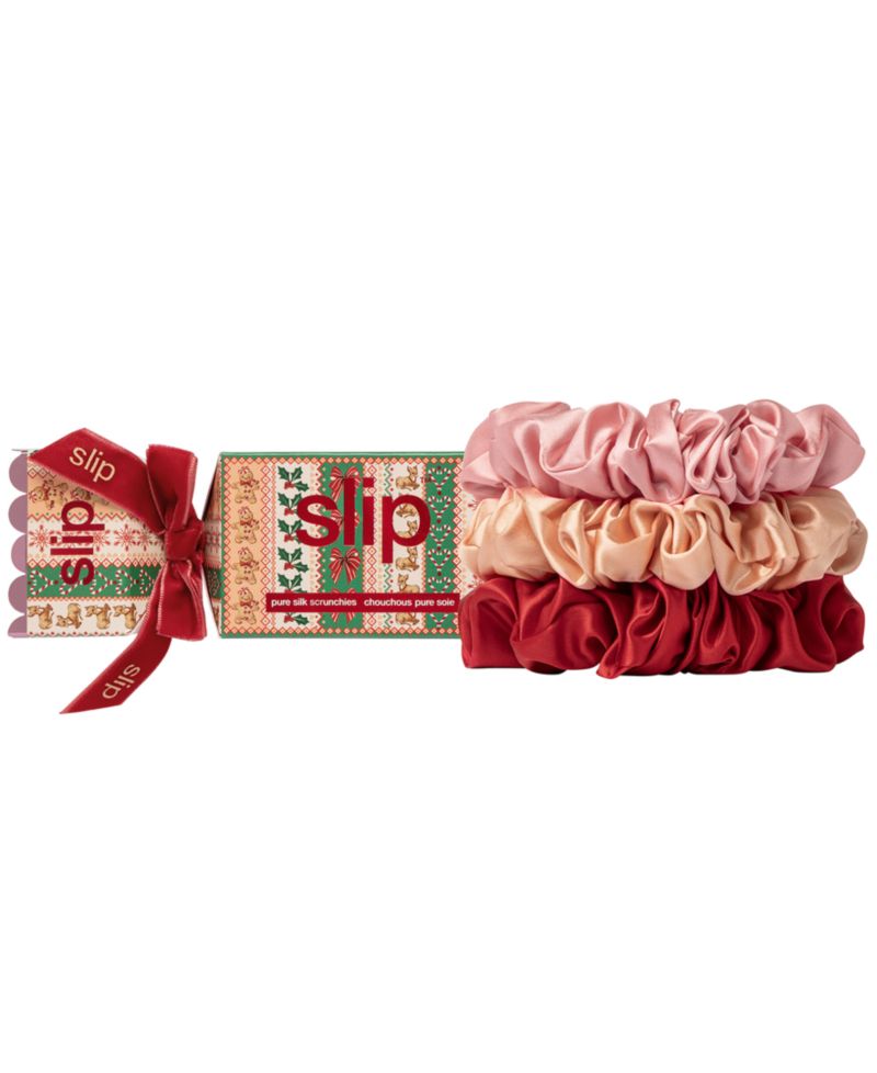 3-Piece Pure Silk Large Scrunchie Set
