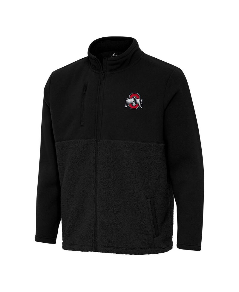 Men's Black Ohio State Buckeyes Daily Fused Full-Zip Jacket