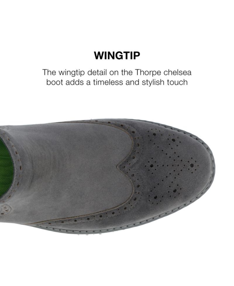 Men's Thorpe Tru Comfort Foam Wingtip Slip-On Chelsea Boots