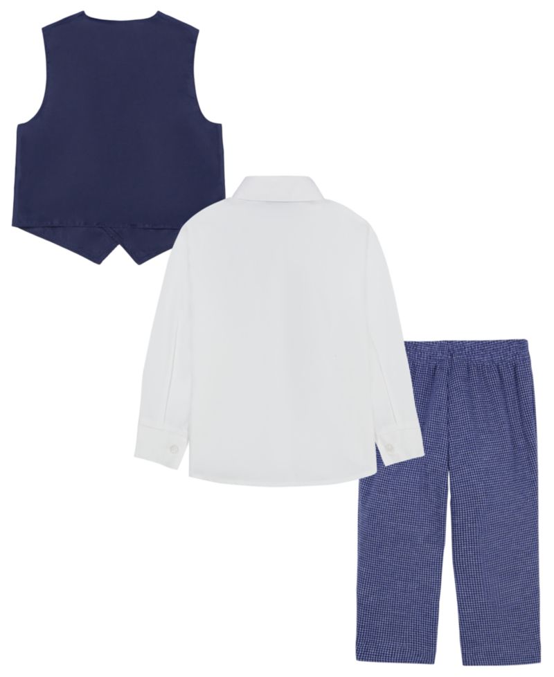 Baby Boys' Long-Sleeve Shirt, Vest, Pants and Tie, 4-Piece Set