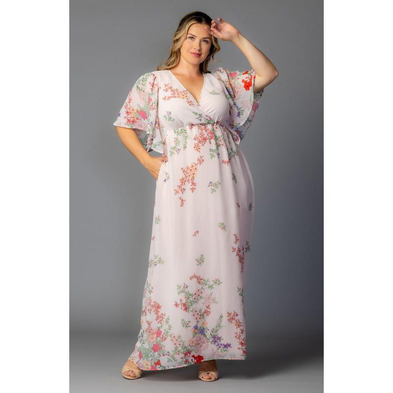 Plus Size Catalina Border Print Gown