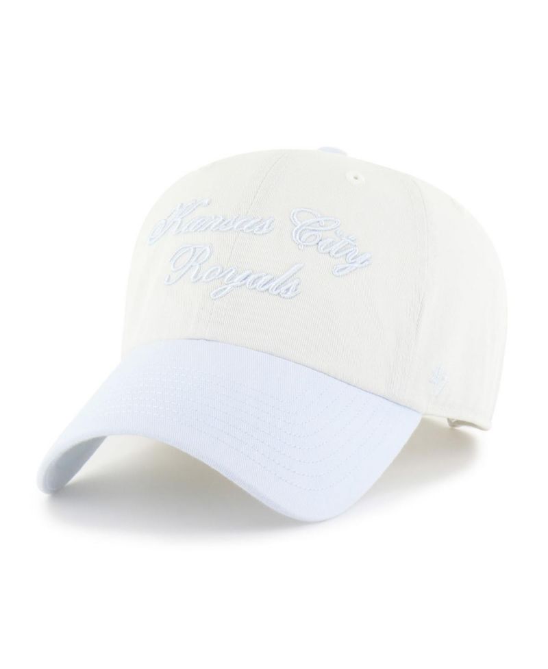 Women's White/Light Blue Kansas City Royals Gelato Two-Tone Clean Up Adjustable Hat