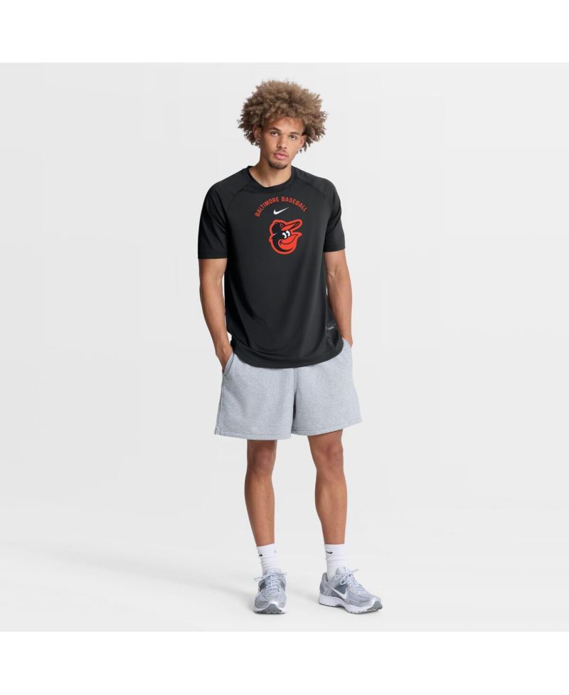 Men's Black Baltimore Orioles Authentic Collection Batting Practice Pre-Game Raglan Dri-FIT T-Shirt