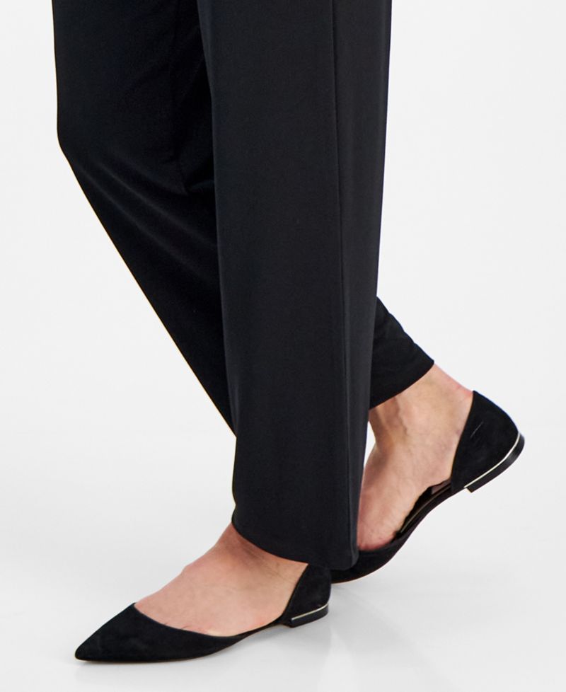Petites Knit Wide-Leg Pull-On Pants, Petite & Petite Short