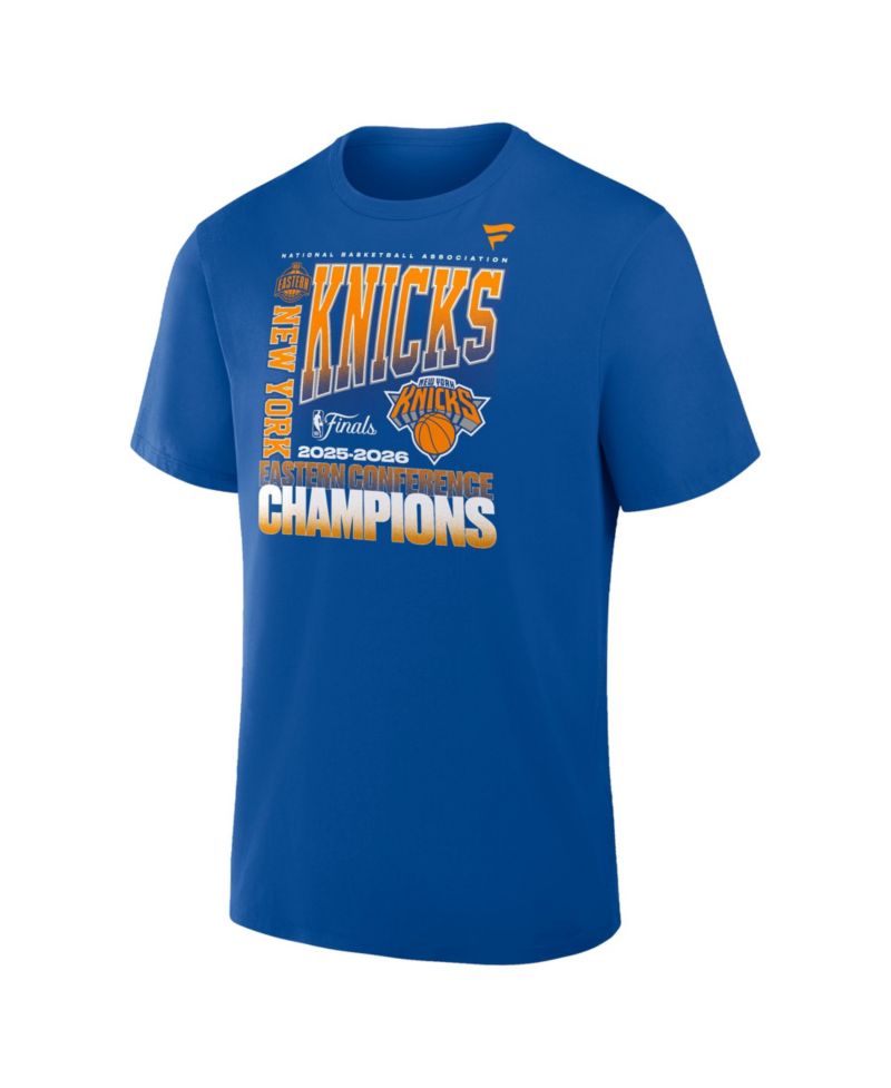 Men's Royal New York Knicks 2026 Eastern Conference Champions Stacked Block T-Shirt