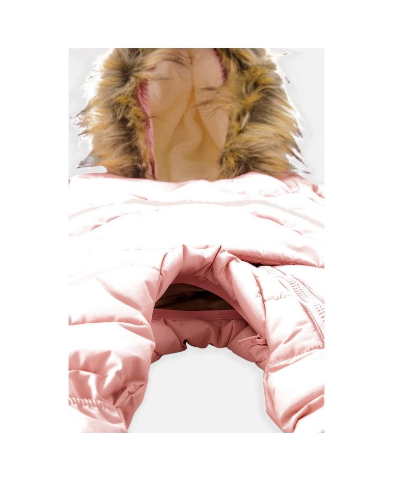 Baby Girl Snug One Piece Snowsuit Adapted for Car Seats Pale Dusty