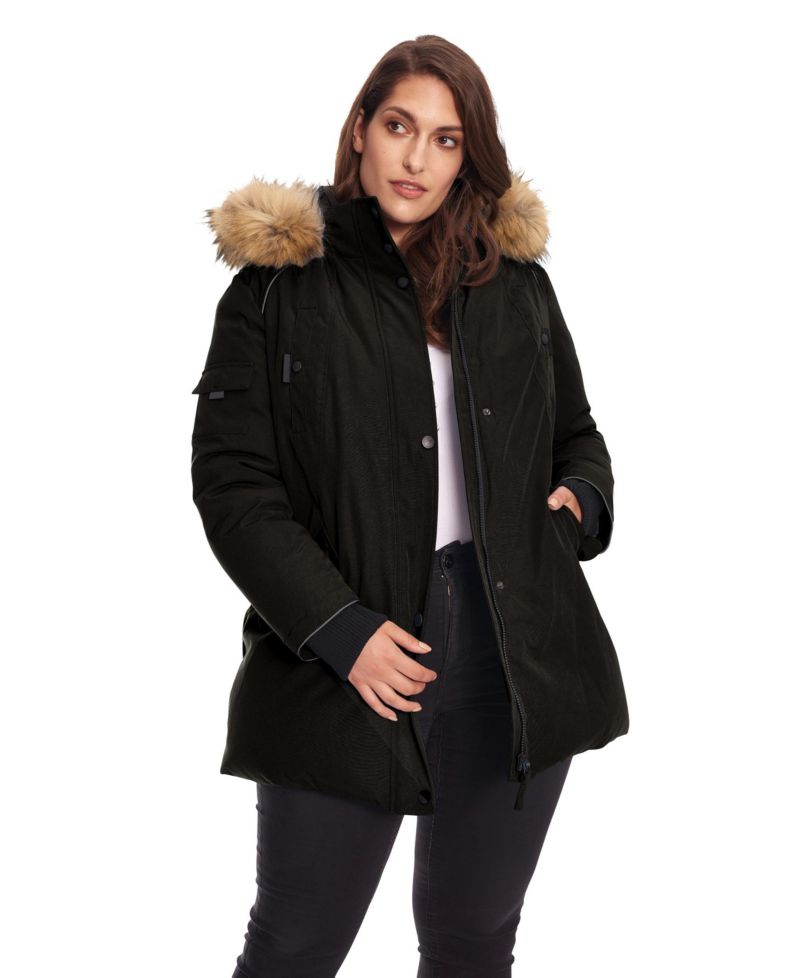 Plus Size Glacier Classic Hooded Winter Parka Jacket