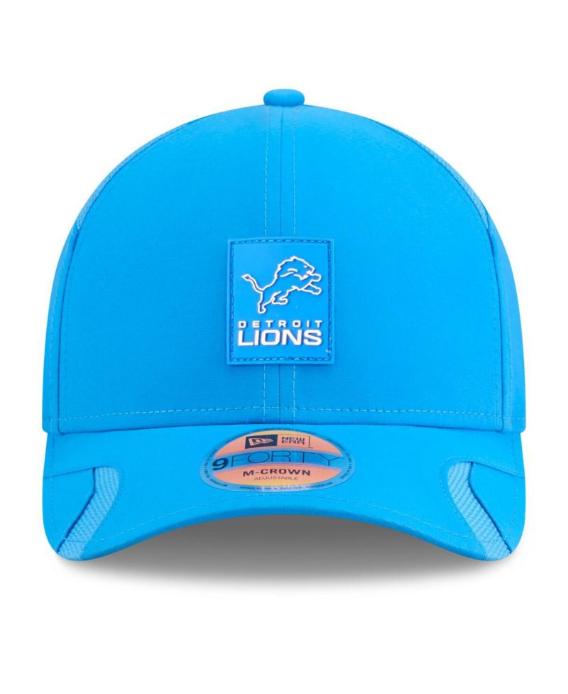 Men's Blue Detroit Lions 2025 Sideline M-Crown 9FORTY Adjustable Hat