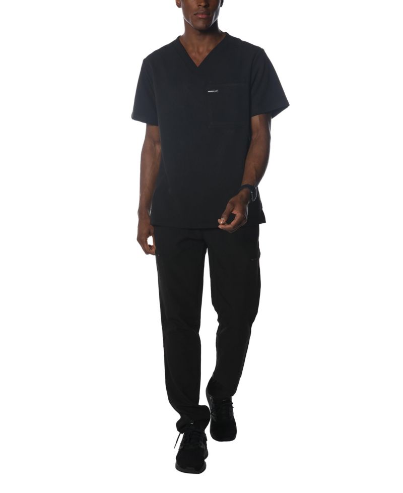 Men's Hampton Open Bottom Scrub Pants For Short Men