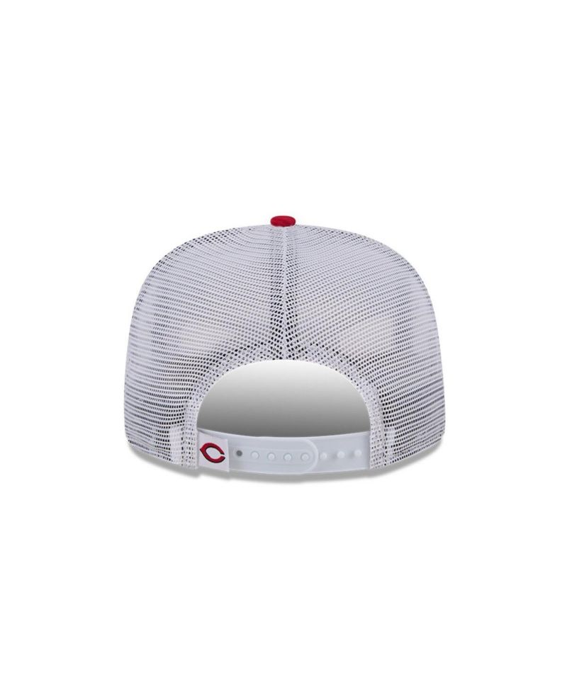 Men's Red Cincinnati Reds Team Horizon 9FIFTY A-Frame Trucker Snapback Hat