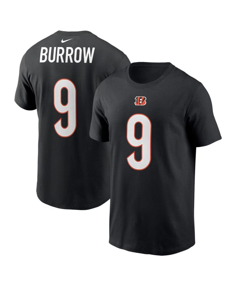 Men's Joe Burrow Black Cincinnati Bengals Player Name & Number T-shirt