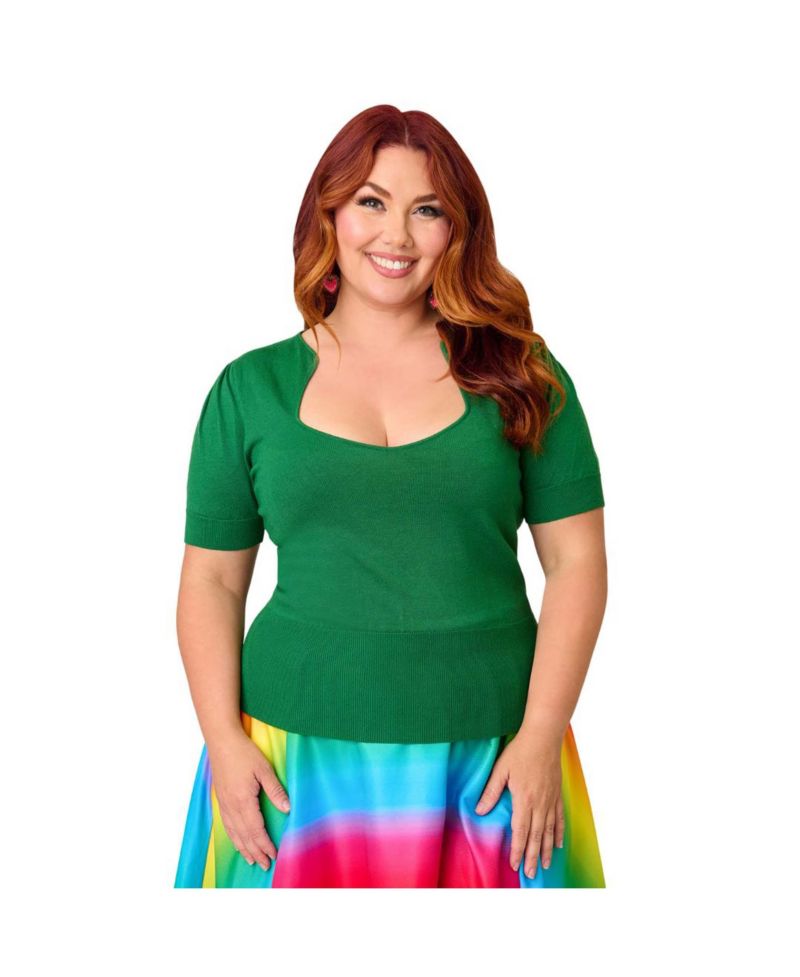 Plus Size Short Sleeve Sweater