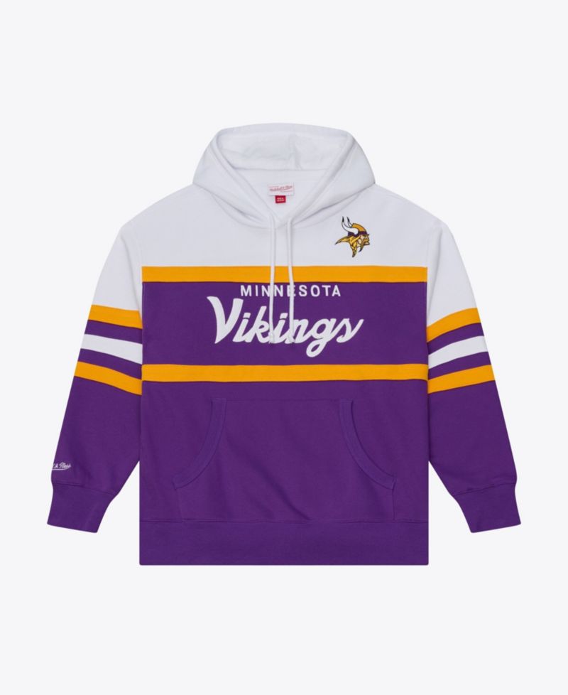 Men's Minnesota Vikings Head Coach Embroidered Graphics Fleece-Lined Hoodie