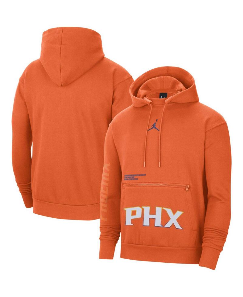 Men's Orange Phoenix Suns Courtside Statement Edition Pullover Hoodie