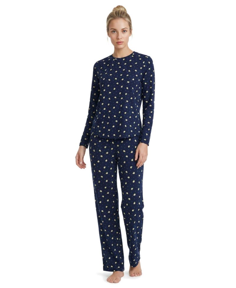 Women's Crewneck Long-Sleeve Top and Pants Set