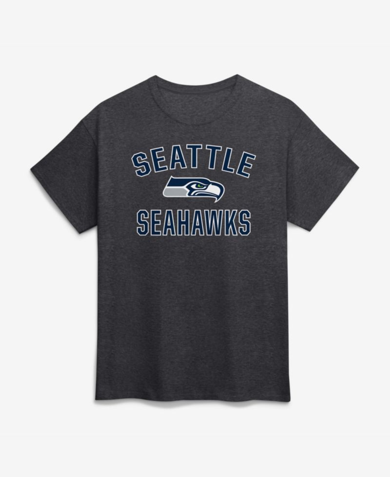 Men's Charcoal Seattle Seahawks Cotton Victory Arch T-Shirt