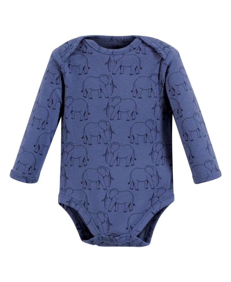 Baby Boys 5Pk Long Sleeve Natural Bodysuits