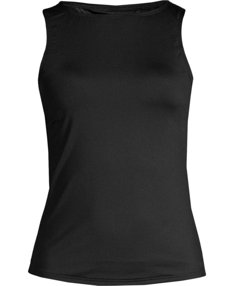 Women's D-Cup High Neck UPF 50 Sun Protection Modest Tankini Swimsuit Top