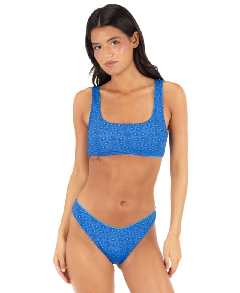 Women's Reversible Dancing Daisies Pull-On Bikini Top