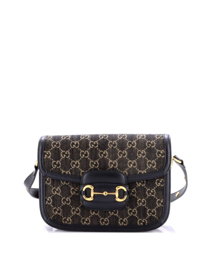Small Horsebit 1955 Shoulder Bag GG Denim