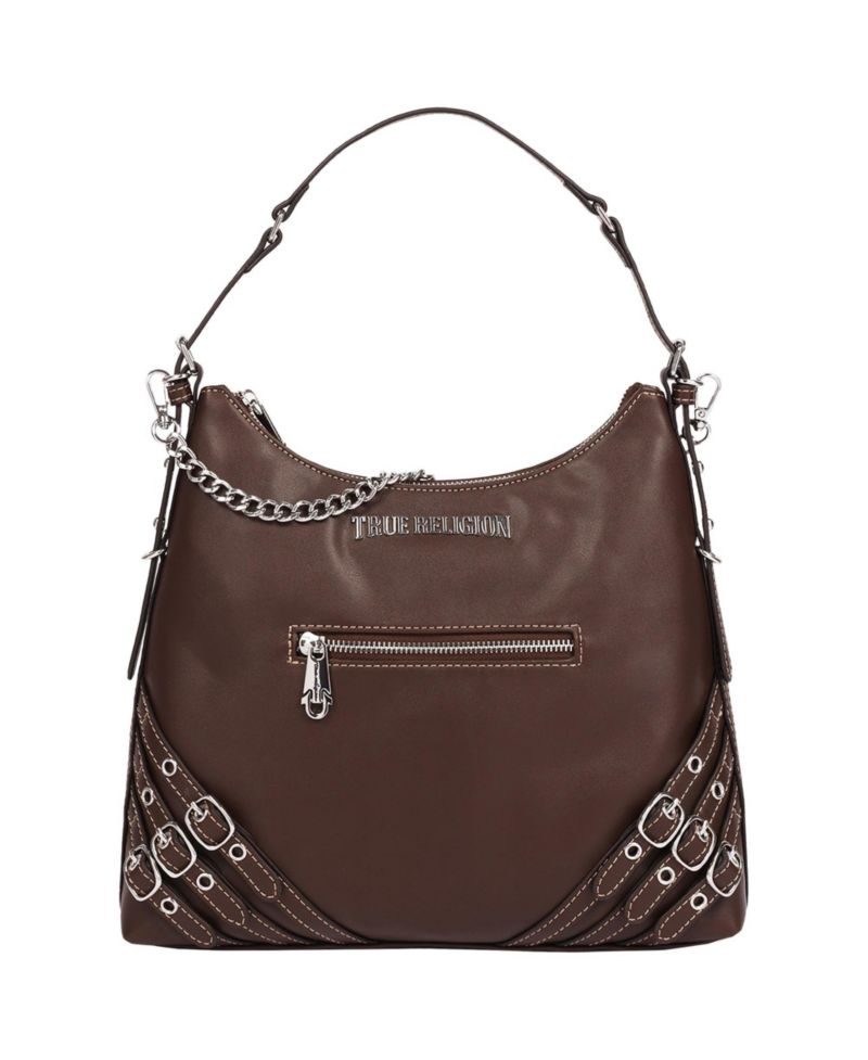 Women's Triple Straps Large PU Hobo Bag