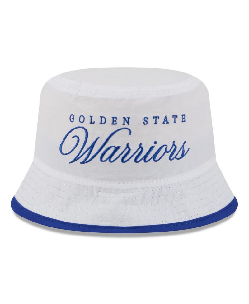 Men's White/Royal Golden State Warriors 2025 NBA Draft Nylon Bucket Hat