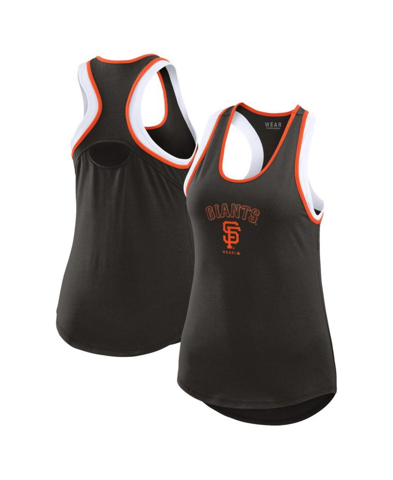 Women's Black San Francisco Giants Color Block Racerback Tank Top