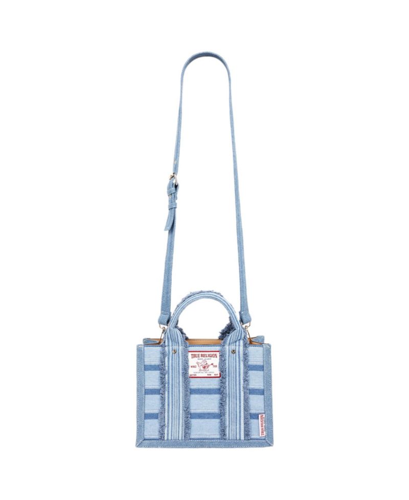 Multi-Stripe Modern Tote with Removable Crossbody Strap