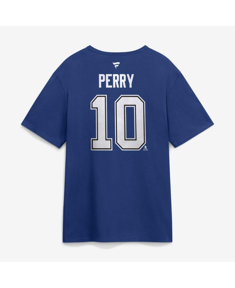 Men's Corey Perry Blue Tampa Bay Lightning Authentic Stack Name & Number T-Shirt