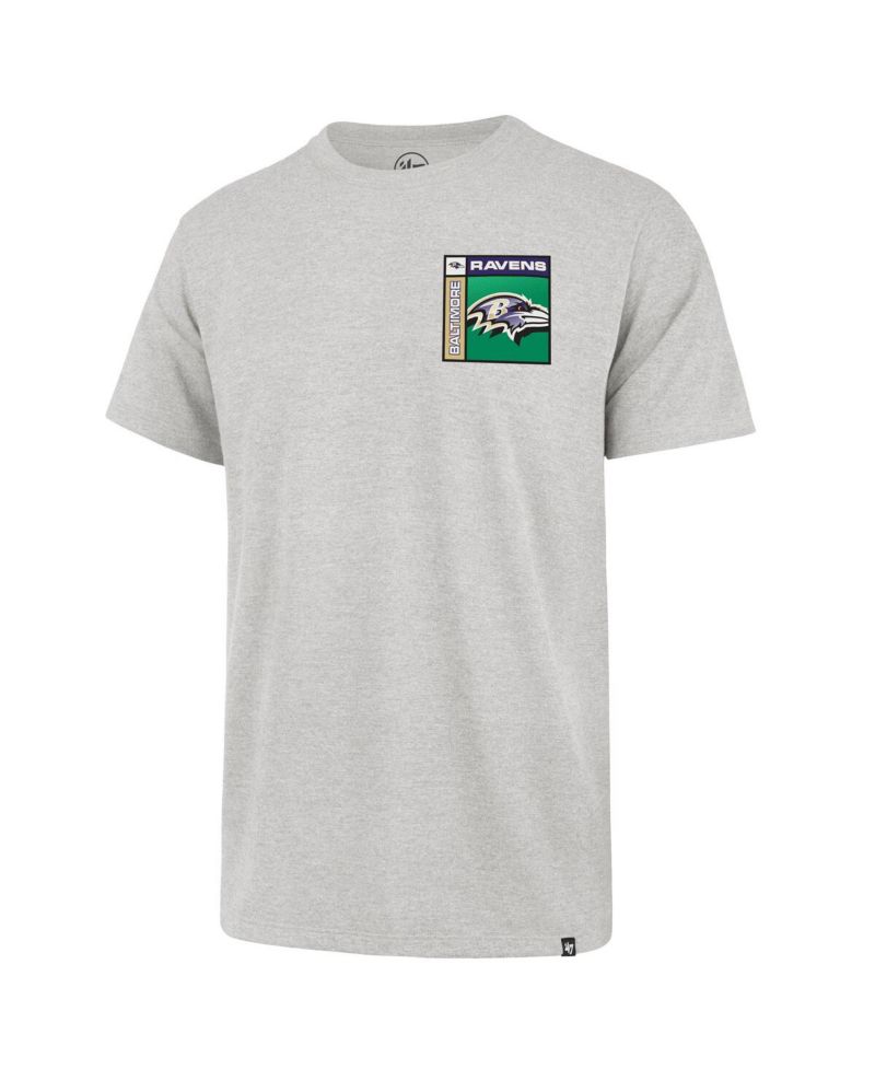 Men's Gray Baltimore Ravens Chrome Plate Franklin T-Shirt
