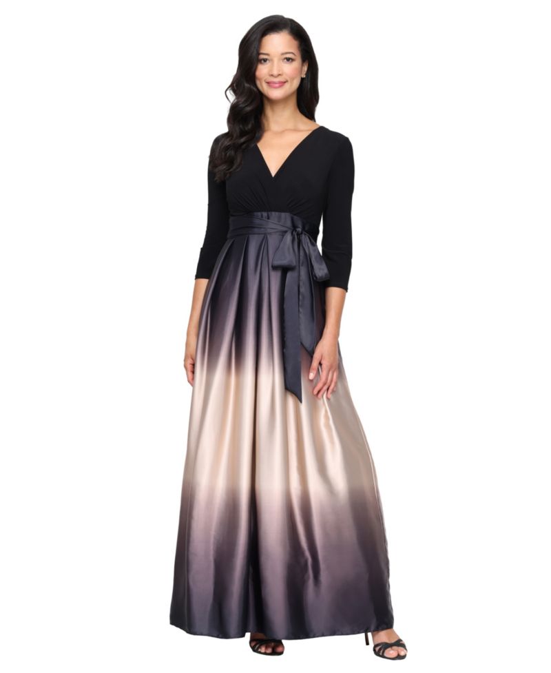 Petite V-Neck Ball Gown