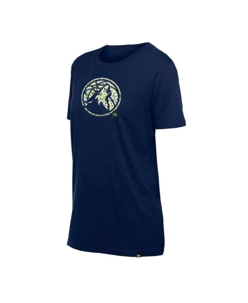 Women's Navy Minnesota Timberwolves Glam Game Flower T-Shirt