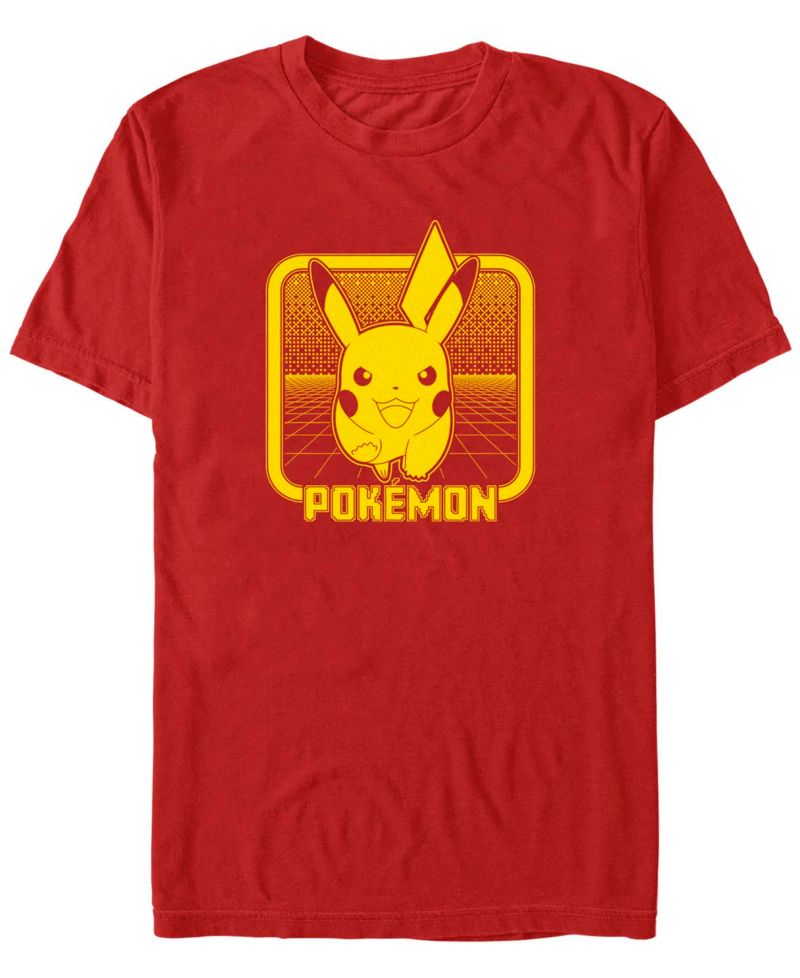 Men's Digital Pikachu Short Sleeve T-shirt