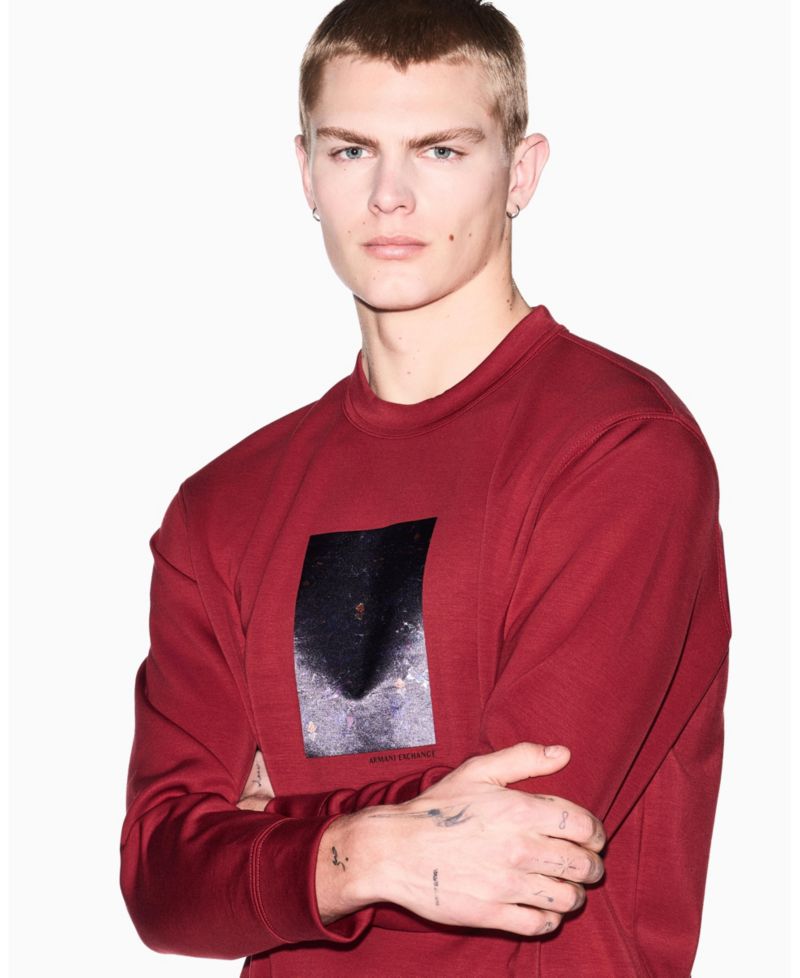 Men's Box Floral Crewneck Sweatshirt