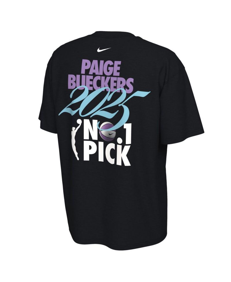 Men's and Women's Paige Bueckers Black 2025 WNBA Draft The One T-Shirt