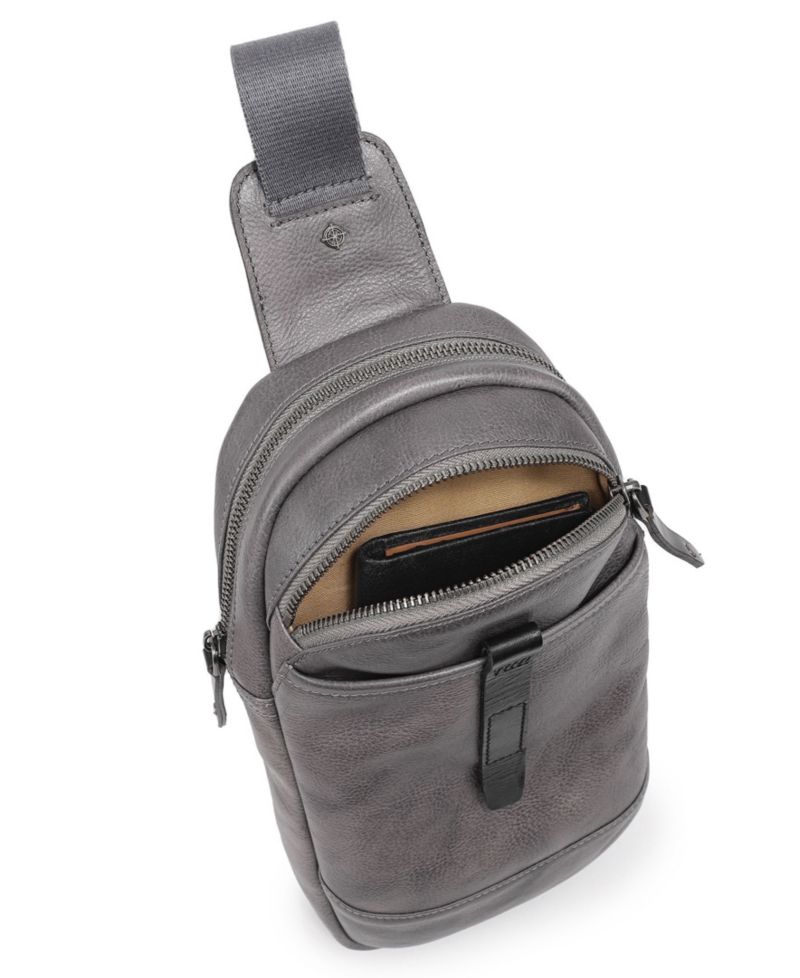 Sun-Wing Leather Sling Bag