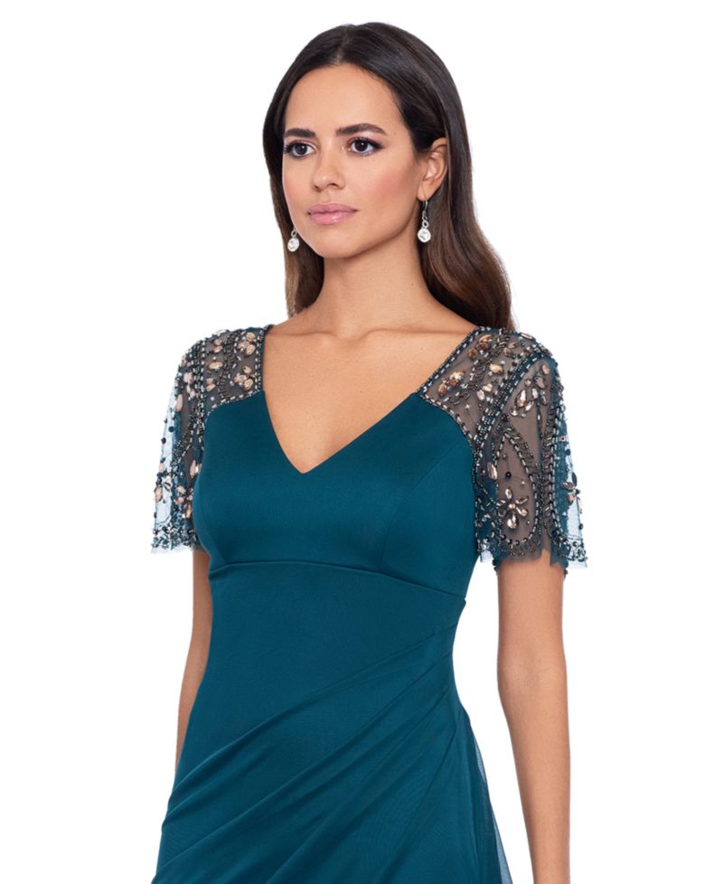 Petite Embellished Chiffon Gown