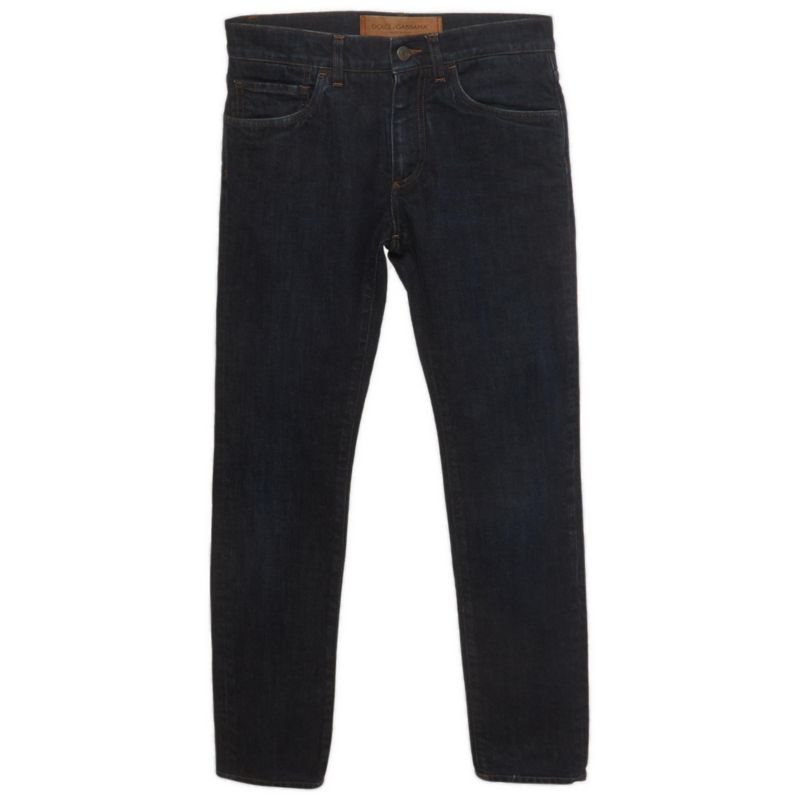 Dolce & Gabbana Women's Mid-Rise Straight-Leg Dark-Rinse Jeans