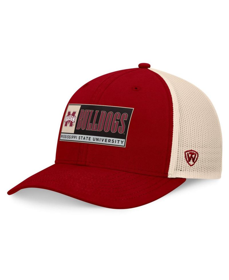 Men's Maroon/Natural Mississippi State Bulldogs Bennett Trucker Adjustable Hat