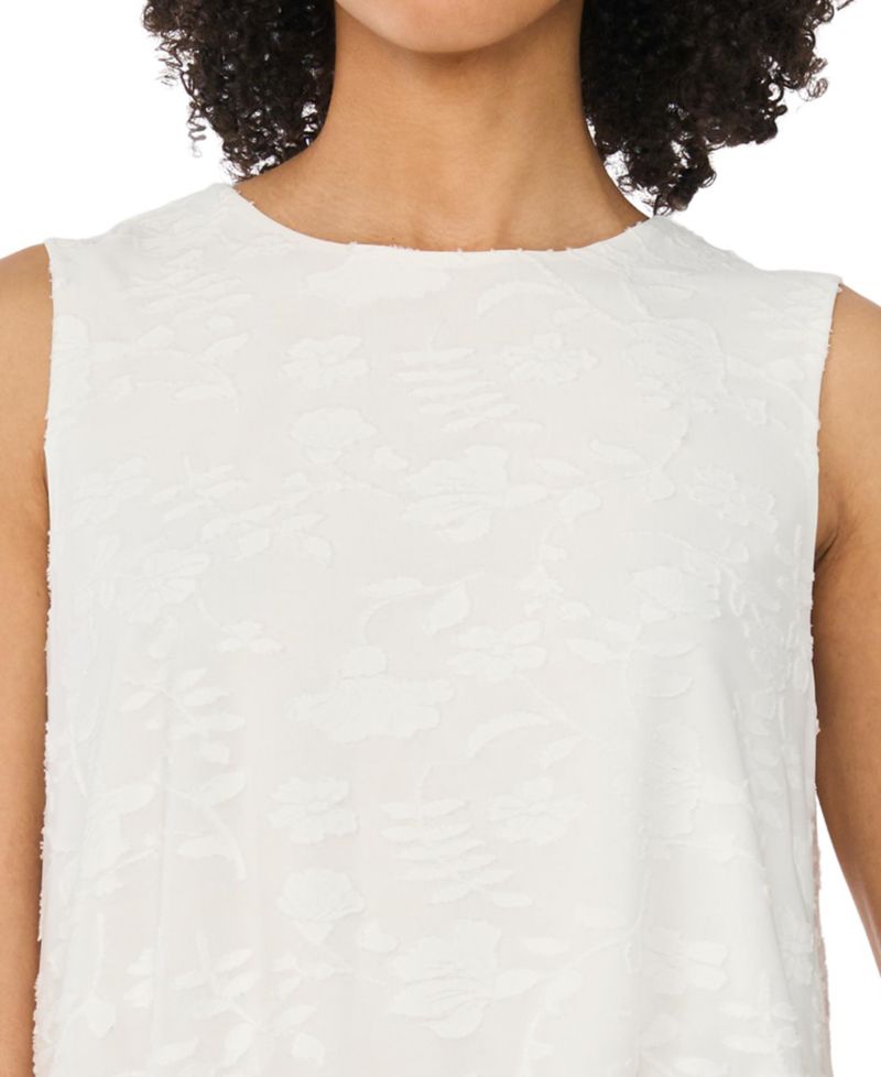 Women's Bubble Hem Crewneck Sleeveless Top