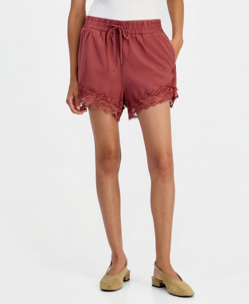 Women's Pull-On Satin Lace Shorts, 1-5/8" Inseam