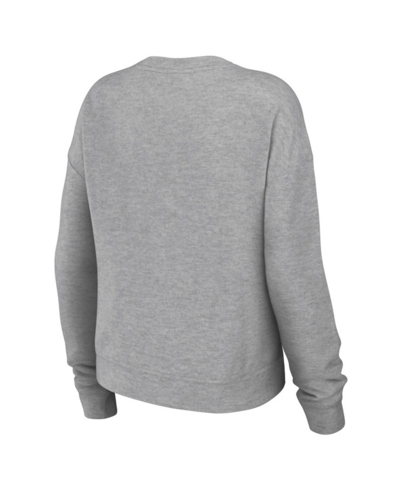 Women's 2-Piece Heather Gray Cleveland Browns Plus Size Knitted Tri-Blend Long Sleeve T-Shirt & Pants Lounge Set