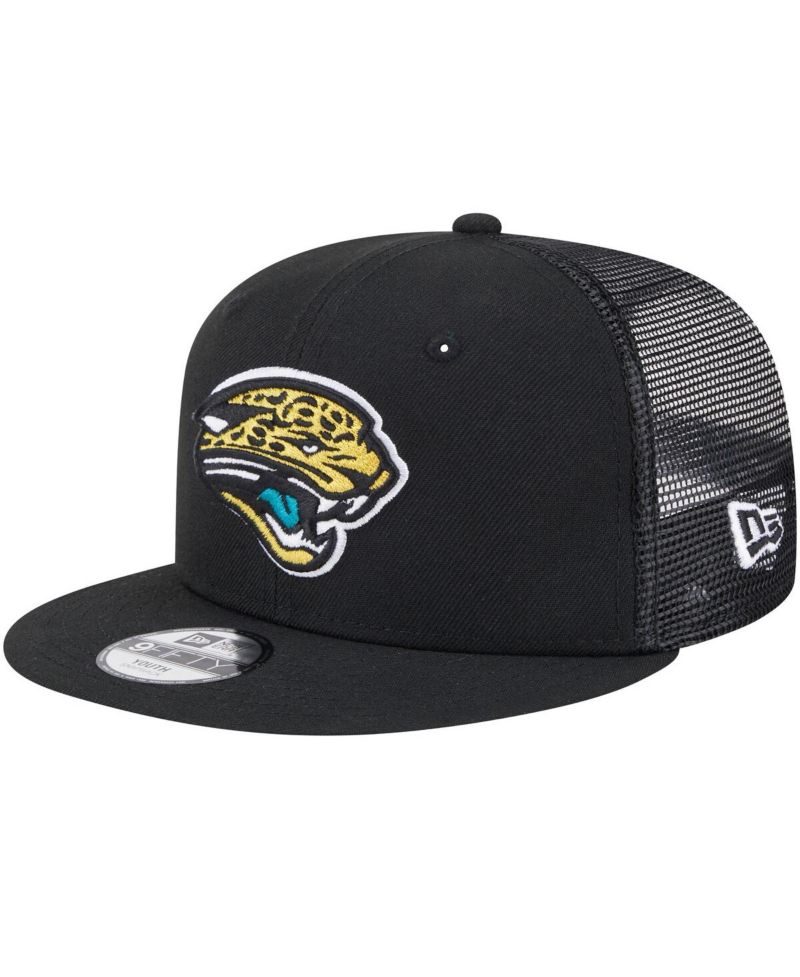 Big Boys and Girls Black Jacksonville Jaguars Main Trucker Snapback Hat