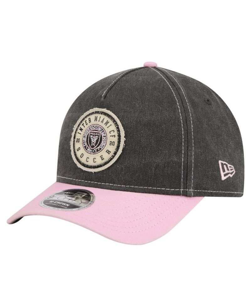Men's Black Inter Miami CF Jersey Hook 9FORTY Adjustable Hat
